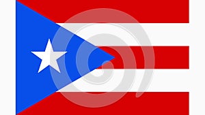 Puerto Rico Flag with Light Rays Animation