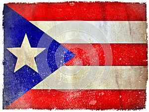 Puerto Rico grunge flag