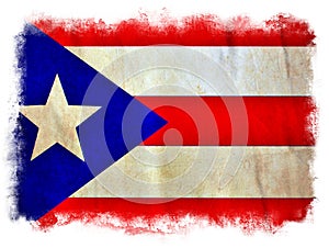 Puerto Rico grunge flag