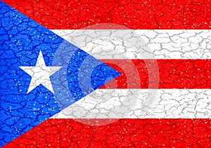 Puerto Rico Grunge Style Flag