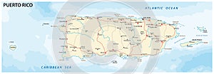 Puerto rico map photo