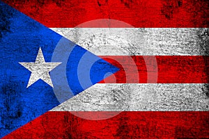 Puerto rico rusty and grunge flag illustration