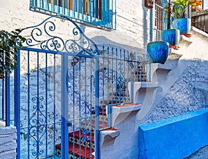 Puerto Vallarta colorful streets in historic city center near the sea promenade Malecon and Playa de los Muertos beach