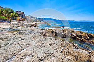 Puerto Vallarta, Conchas Chinas coastline and bay photo