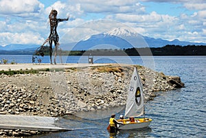 Puerto Varas, Llanquihue Lake and snowcapped Vulcano Mt. Calbuco , Chile