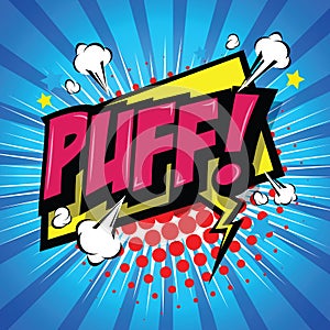 Puff! Comic Speech Bubble. Vector Eps 10.