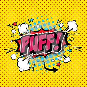Puff! Comic Speech Bubble. Vector Eps 10