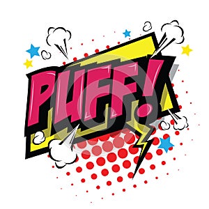 Puff! Comic Speech Bubble. Vector Eps 10.