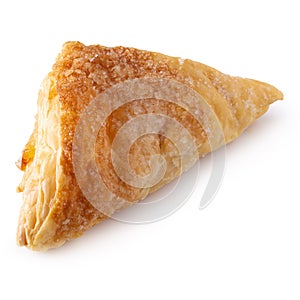 Puff pastry buns isolated over white background