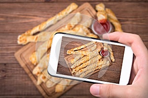 Puff pastry cheese twists.