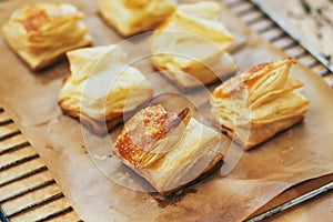 Puff pastry rolls photo