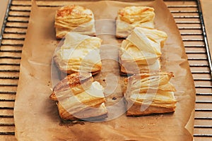 Puff pastry rolls photo