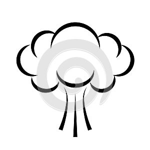 Puff smoke cloud icon