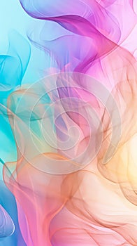 puff of smoke in neon tones, abstract art, colored steam background, smoke cloud swirl pattern, bright vivid colors