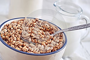 Puffed barley cereal