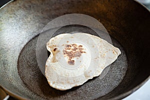 Puffed Indian bread puri