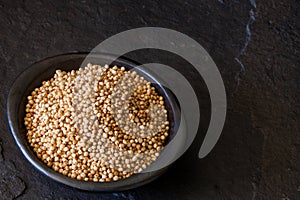 Puffed quinoa seeds Chenopodium quinoa