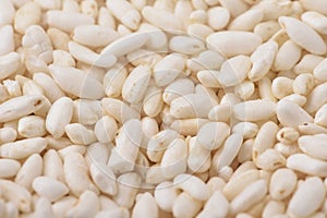 Puffed rice background