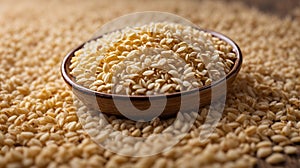 Puffed rice background. The view from top