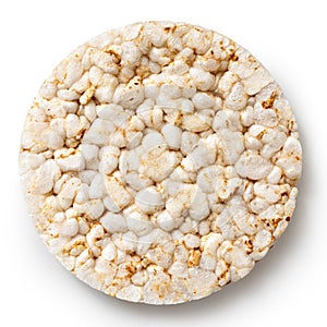 Puffed rice cake from above. photo