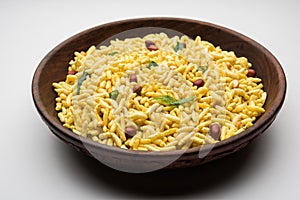 Puffed Rice Chivda or Maharashtrial Bhadang Chiwda served in a plate