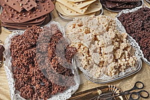 Puffed rice with chocolate photo