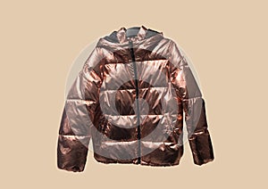 Puffer jacket. Composition of clothes