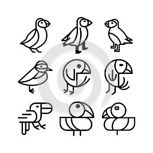 puffin icon or logo isolated sign symbol vector illustration