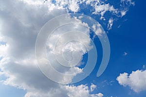 Puffy clouds. Clouds and dark blue skys background textures