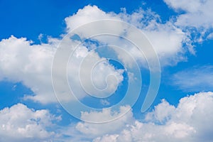 Puffy clouds. Clouds and dark blue skys background textures