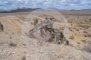 Remains of Old Mine near Deming, New Mexico photo