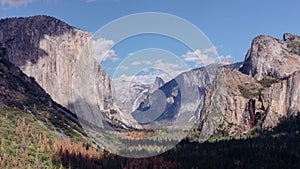 Puffy Day Clouds over Yosemite Valley, California