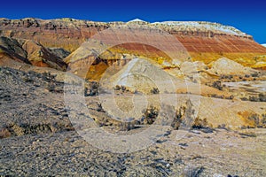 The puffy mountains Aktau. National natural park `Altyn Emel`. Kazakhstan