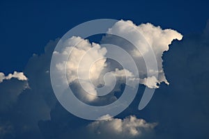 PUFFY WHITE CLOUDS IN A BLUE SKY