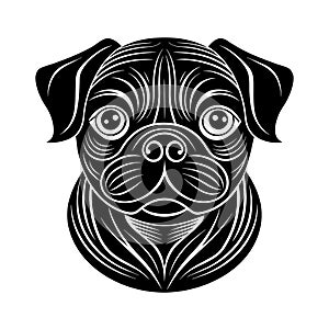 Pug graphic vector EPS