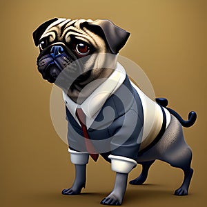 pugdog bussines outfit