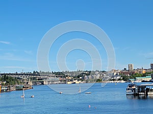 Puget sound water sailboats sky summer