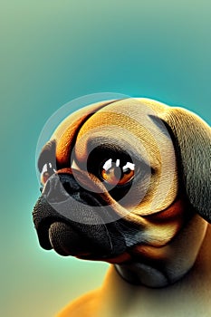 Puggle Animal. AI Generated.