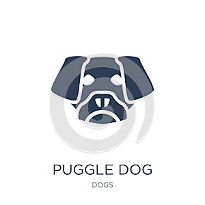 Puggle dog icon. Trendy flat vector Puggle dog icon on white background from dogs collection