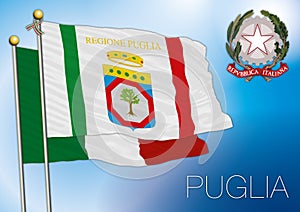 Puglia regional flag, italy