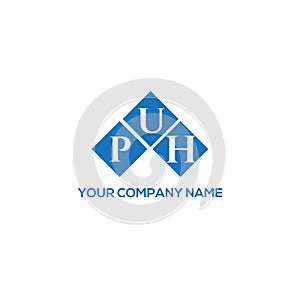 PUH letter logo design on white background. PUH creative initials letter logo concept. PUH letter design.PUH letter logo design on