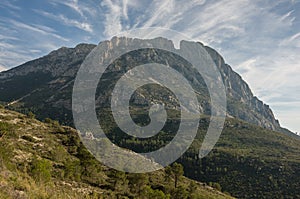 Puig Campana mountain near Altea Benidorm, Spain. photo