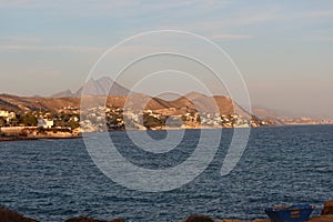 Puig Campana Mountain seen from El Campello photo