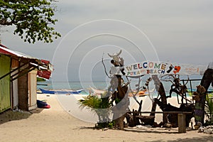 Puka beach main entrance. Boracay Island. Western Visayas. Philippines