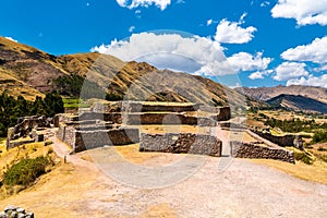 Puka Pukara Fortress in Cusco, Peru