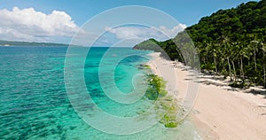 Puka Shell Beach in Boracay Island. Philippines.