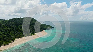 Puka Shell Beach in Boracay Island. Philippines.