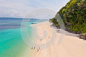 Puka Shell Beach, Boracay Island, Philippines, aerial view