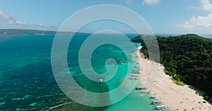 Puka Shell Beach in Boracay, Philippines.