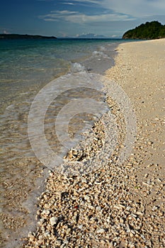 Puka Shell beach shoreline. Boracay Island. Aklan. Western Visayas. Philippines